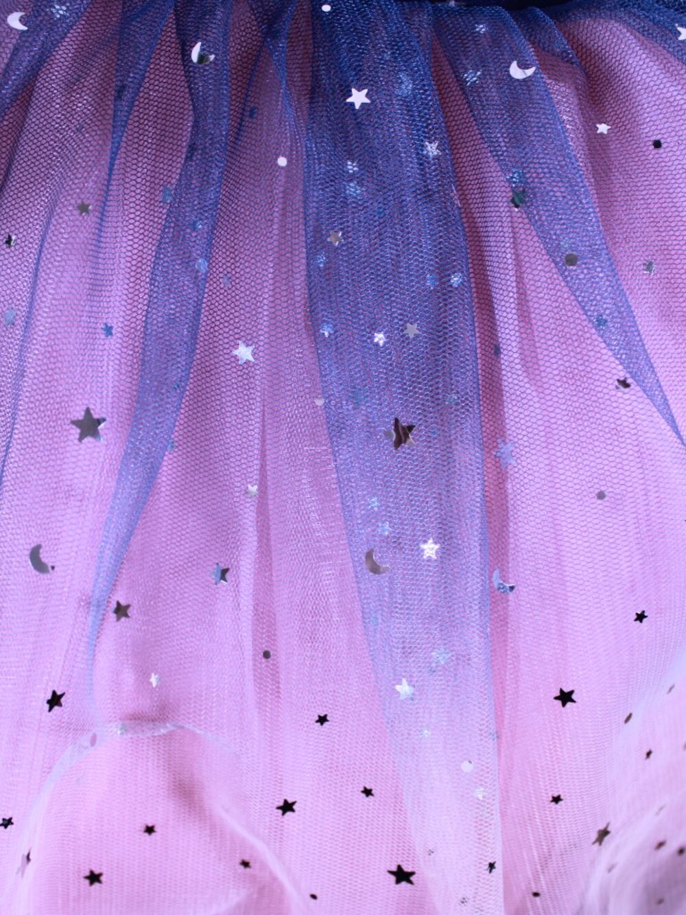 Glamulice Kids Ombre Star Tulle Navy Blush Pink Party Tutu Dress Size 6 Girls - Picture 10 of 10